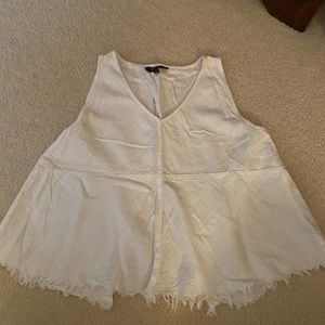 White flow open back top